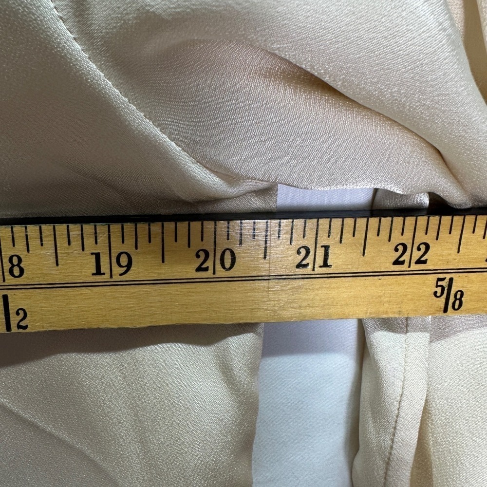 Paris Atelier & Other Stories Beige Cream Twist Neck Long Sleeve Blouse Top Sz S - Picture 7 of 8